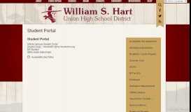 
							         Student Portal - Students - William S. Hart Union High School District								  
							    