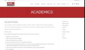 
							         Student Portal — SUM Bible College & Theological Seminary								  
							    