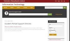 
							         Student Portal Support Articles | UMass Amherst Information ...								  
							    