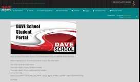
							         Student Portal - The DAVE School								  
							    