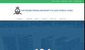 
							         Student portal – The Presbyterian University of East Africa								  
							    
