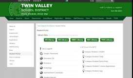 
							         Student Portal - Twin Valley School District								  
							    