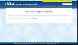 
							         Student Portal - UCLA Center for Accessible Education								  
							    