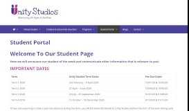 
							         Student Portal | Unity Studios								  
							    