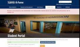 
							         Student Portal - Université Sainte-Anne								  
							    