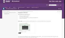 
							         Student Portal - View attendance data/log absences - My Sunderland								  
							    