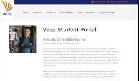 
							         Student Portal – Vose Seminary								  
							    