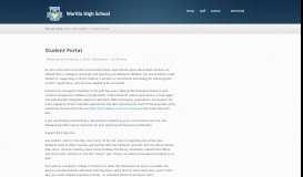 
							         Student Portal | Warilla High School Intranet								  
							    