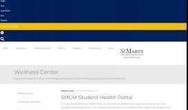 
							         Student Portal - Wellness Center - St. Mary's College of Maryland								  
							    