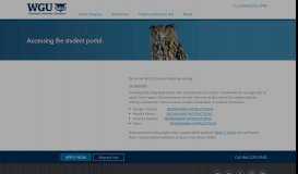 
							         Student Portal - Western Governors University								  
							    