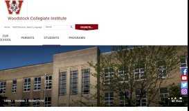 
							         Student Portal - Woodstock Collegiate Institute								  
							    