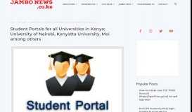 
							         Student Portals for all Universities in Kenya; University of Nairobi ...								  
							    
