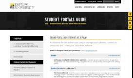 
							         Student Portals Guide - DePauw University								  
							    