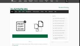 
							         Student Printing - Algonquin College								  
							    