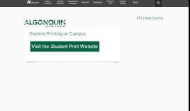 
							         Student Printing on Campus | ITS Help Centre - Algonquin College								  
							    