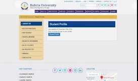 
							         Student Profile – Bahria University								  
							    