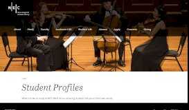 
							         Student Profiles | New England Conservatory								  
							    