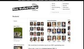 
							         Student Profiles | Rose Bruford College								  
							    