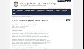 
							         Student Progress Interviews and GPA Reports | Wodonga Senior ...								  
							    