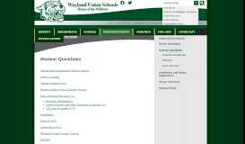 
							         Student Quicklinks - Parents/Students - Wayland Union Schools								  
							    