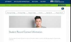 
							         Student Record Contact Information - Minnesota Office of Higher ...								  
							    