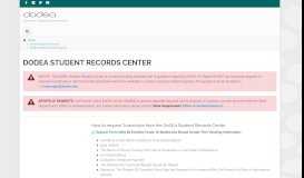 
							         Student Records and Transcript Request Procedures - DoDEA								  
							    