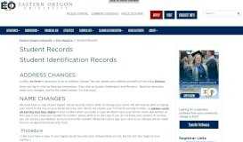 
							         Student Records | EOU Registrar - Eastern Oregon University								  
							    