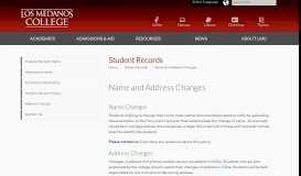 
							         Student Records - Los Medanos College								  
							    