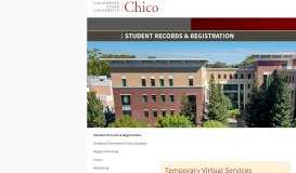
							         Student Records & Registration – CSU, Chico								  
							    