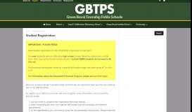 
							         Student Registration | gbtps								  
							    
