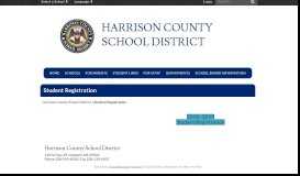 
							         Student Registration - Harrison County School District								  
							    