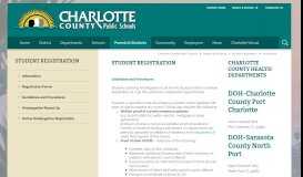 
							         Student Registration / Information - Charlotte County Public Schools								  
							    