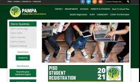 
							         Student Registration - Pampa Independent School District								  
							    