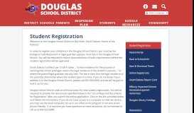 
							         Student Registration – Parents – Douglas School District								  
							    