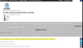 
							         Student Registration - River Oaks Elementary School								  
							    