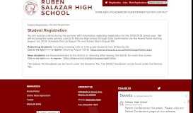 
							         Student Registration - Ruben Salazar High School								  
							    