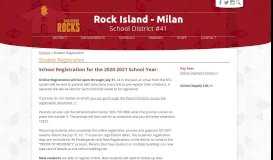 
							         Student Registration – Schools – Rock Island - Milan School District #41								  
							    