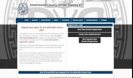 
							         Student Registration - Sweetwater County School District #1								  
							    