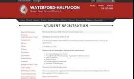 
							         Student Registration - Waterford-Halfmoon UFSD								  
							    