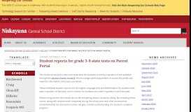 
							         Student reports for grade 3-8 state tests on Parent Portal | Niskayuna ...								  
							    