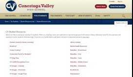 
							         Student Resource Links - Conestoga Valley School District								  
							    