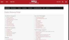 
							         Student Resource Portal - List | Western Kentucky University								  
							    