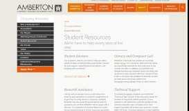 
							         Student Resources | Amberton University								  
							    