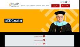 
							         Student Resources - American College of Education - Acalog ACMS™								  
							    