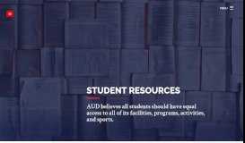 
							         Student Resources - AUD								  
							    