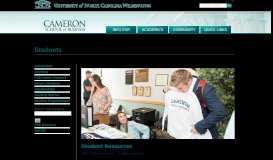 
							         Student Resources: Cameron School of Business: UNCW								  
							    