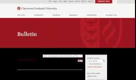 
							         Student Resources - CGU Bulletin - Claremont Graduate University								  
							    