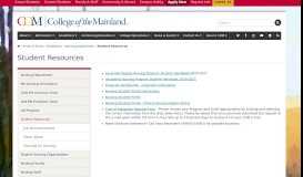 
							         Student Resources - College of the Mainland								  
							    