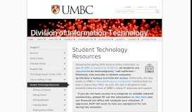 
							         Student Resources - Division of Information Technology - UMBC								  
							    