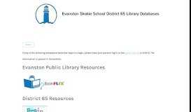 
							         Student Resources - Evanston Skokie School District 65 Library ...								  
							    